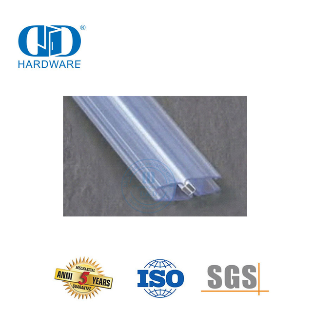 Aksesori Pintu Kaca Strip Segel Karet Pintu Kamar Mandi Pintu Kaca Geser Kamar Mandi PVC Strip Segel Tahan Air-DDWS003