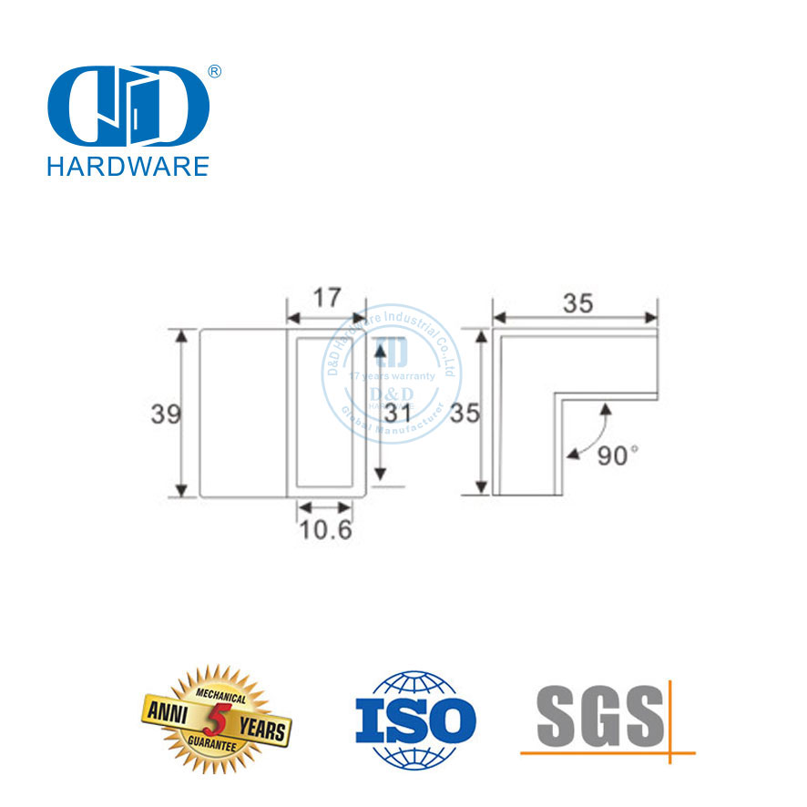Stainless Steel Komersial Sistem Bilik Mandi Kaca Panel Braket Konektor Aksesoris Pintu Kaca-DDSC011