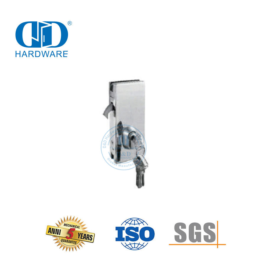 Keselamatan Stainless Steel Single Double Sliding Pintu Kaca Kunci Engsel Pintu Hardware Aksesoris-DDGL004