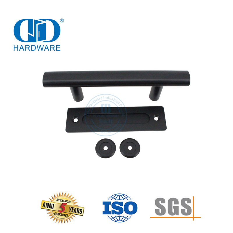 Gagang Tarik Pintu Stainless Steel Hitam Matt Gagang Pintu Komersial Gagang Tuas Berongga-DDBD101 MB
