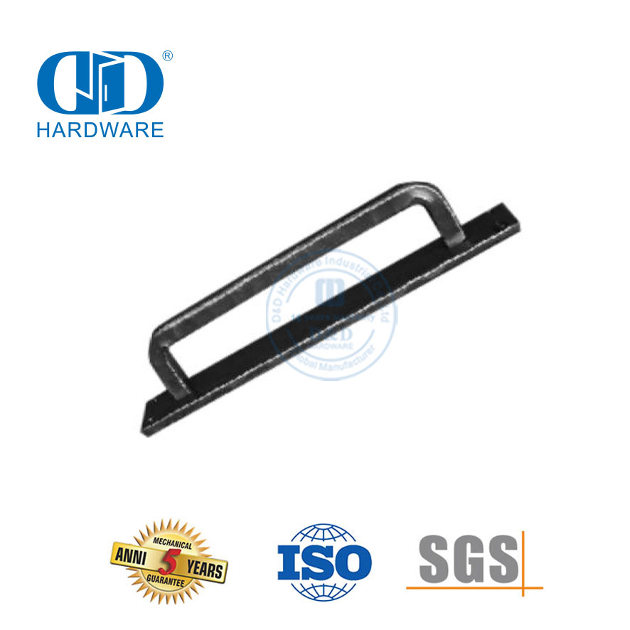 Cina Stainless Steel Modern Hitam Selesai Pintu Geser Gudang Tarik Pegangan Perangkat Keras Pegangan Tuas Berongga-DDBD105