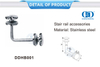Produsen Stainless Steel Door Fitting Kaca Tangga Langkan Railing Handrail Bracket-DDHB001