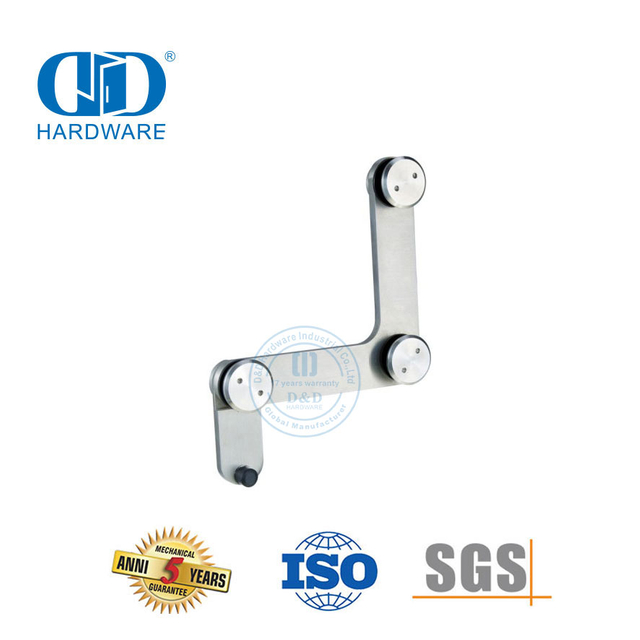 Perangkat Keras Pintu Komersial Baja Tahan Karat Pintu Atas Aksesori Furnitur Pivot Fitting Kaca-DDGP015