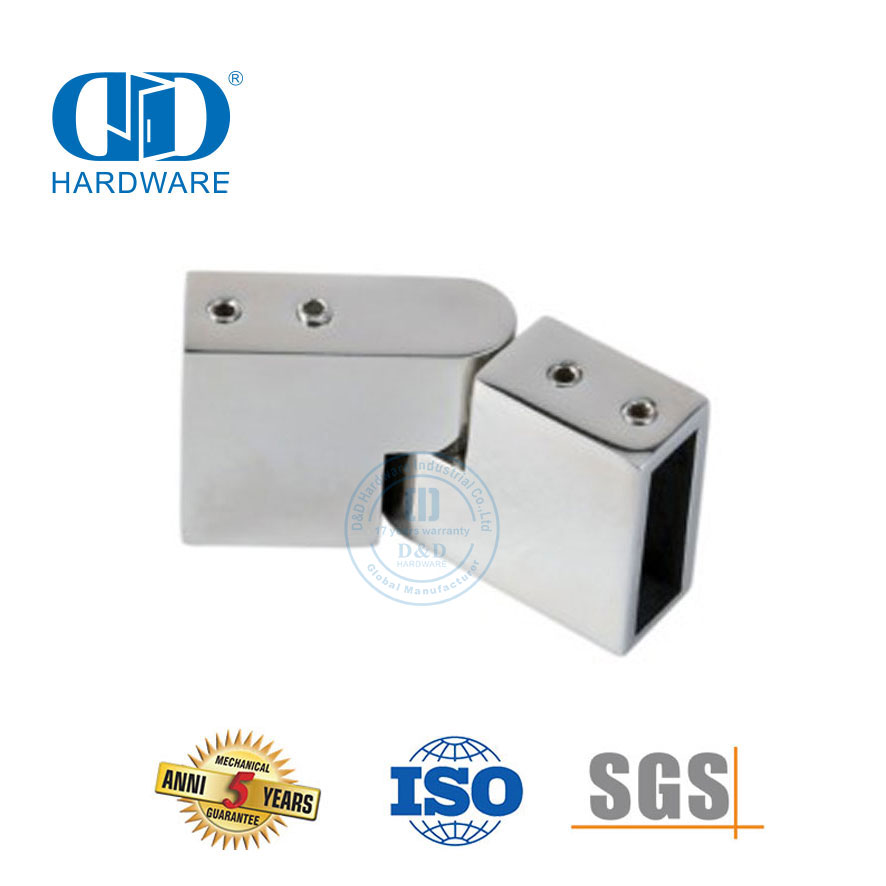 Stainless Steel Komersial Bilik Mandi Braket Tetap Kaca Pemegang Pembagi Partisi Penjepit Konektor-DDSC019