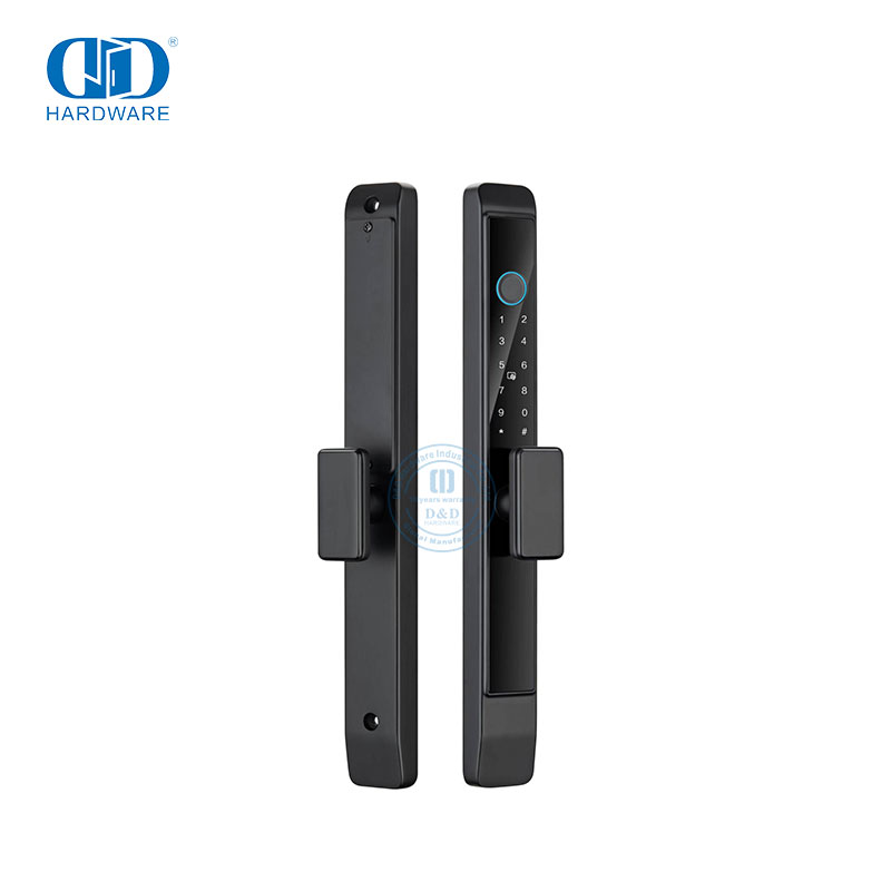 Keypad Layar Sentuh Digital Kunci Pintu Masuk Tanpa Kunci Sidik Jari Cerdas dengan Pegangan Dapat Dibalik -DDDL010