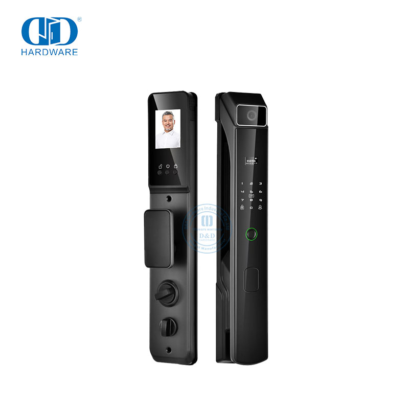 Keamanan Kartu Digital Kunci Pintu Pintar Remote Control Sidik Jari Elektronik Aman dengan Kamera dan Audio-DDEL023