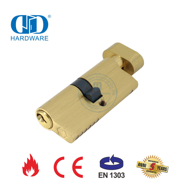 Silinder Kunci Kenop Perangkat Keras Pintu Kayu dengan Sertifikasi EN 1303-DDLC004-70mm-SB