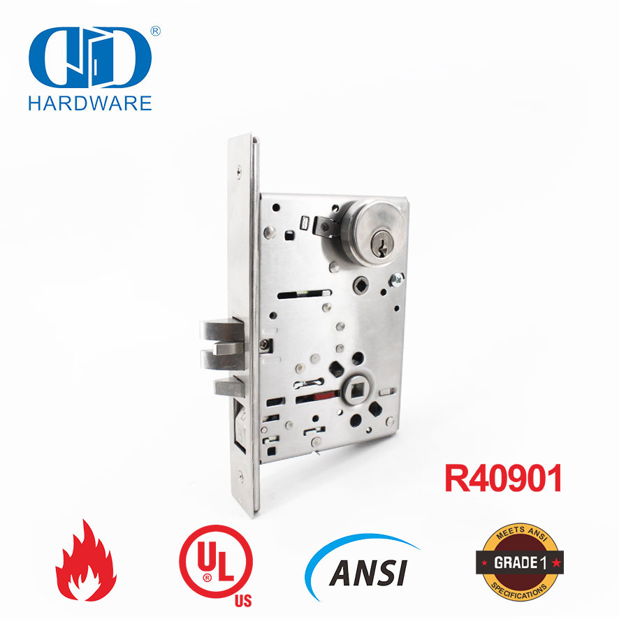 Kunci Tanggam Amerika dengan Nilai Api Terdaftar di UL untuk Pintu Interior Masuk-DDAL04