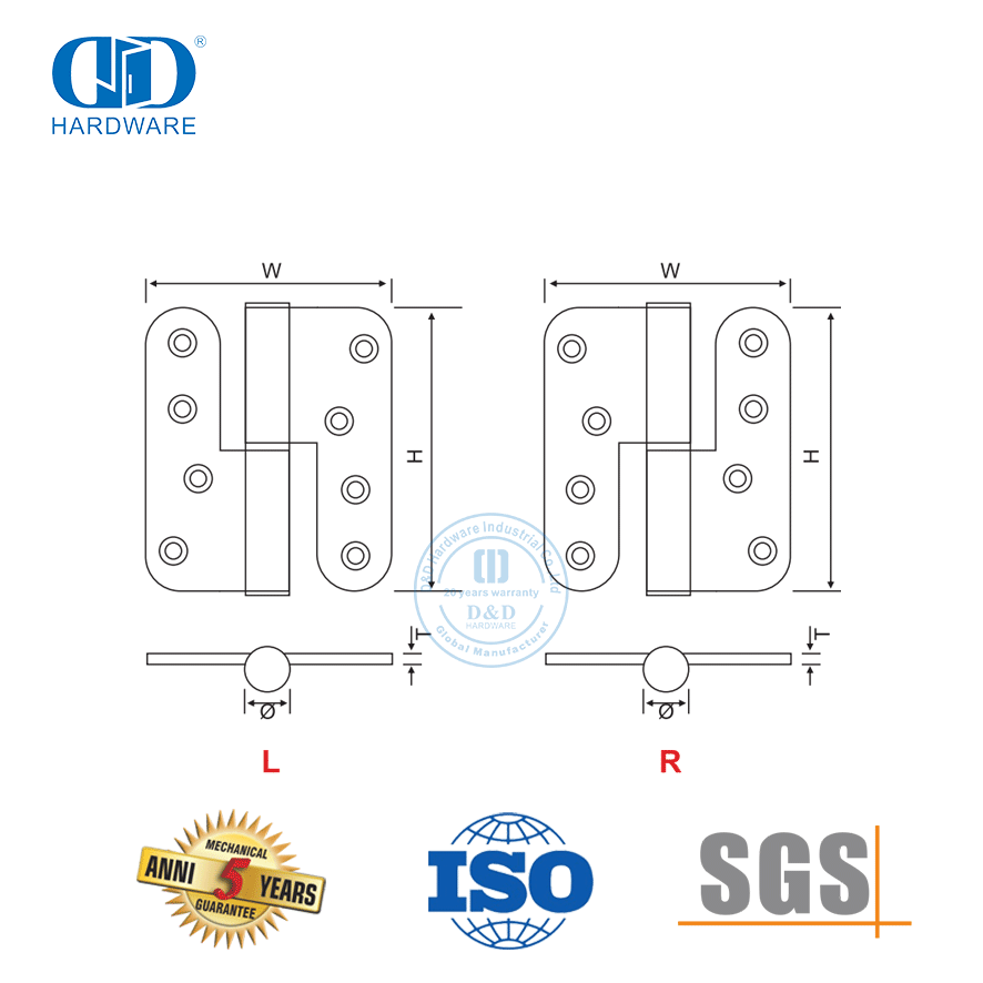 Engsel Pengangkat Stainless Steel untuk Pintu Ruang Penyimpanan-DDSS021