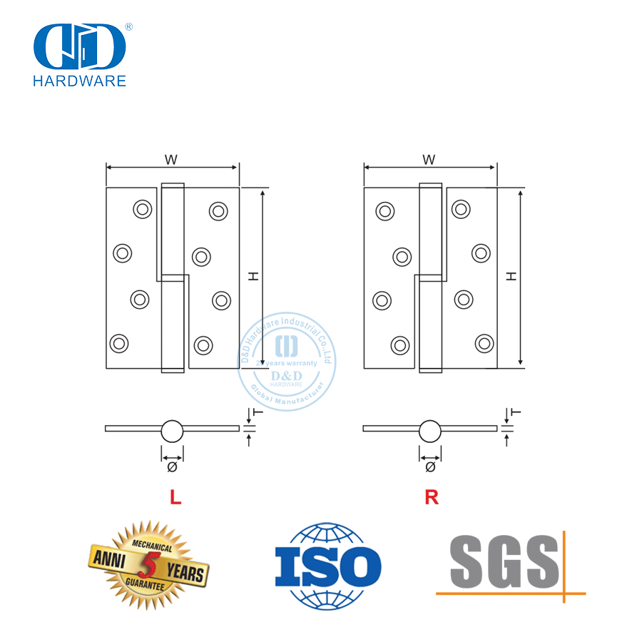 Engsel Pintu Angkat Stainless Steel untuk Kamar Tidur Anak-DDSS022