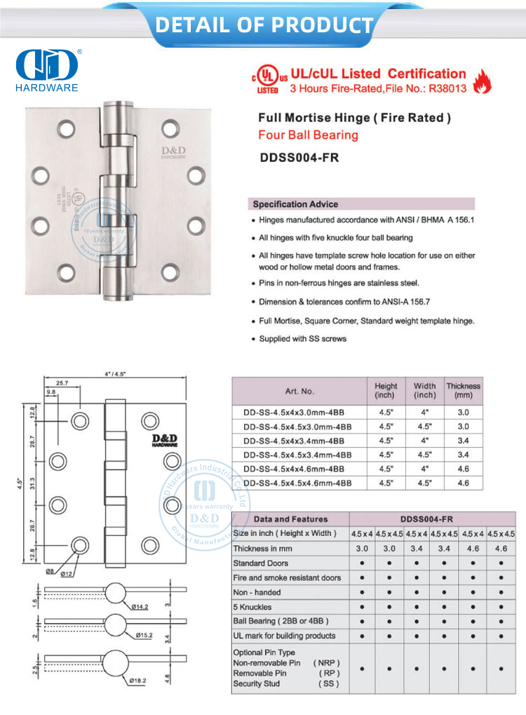 Engsel Pintu untuk Pintu Luar